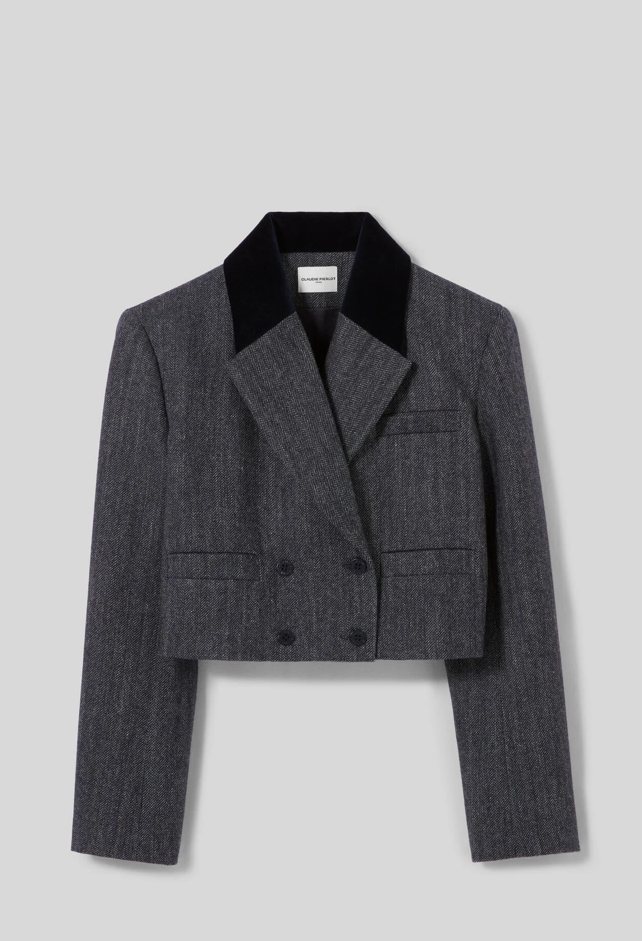 BI-MATERIAL TAILORED JACKET - 1