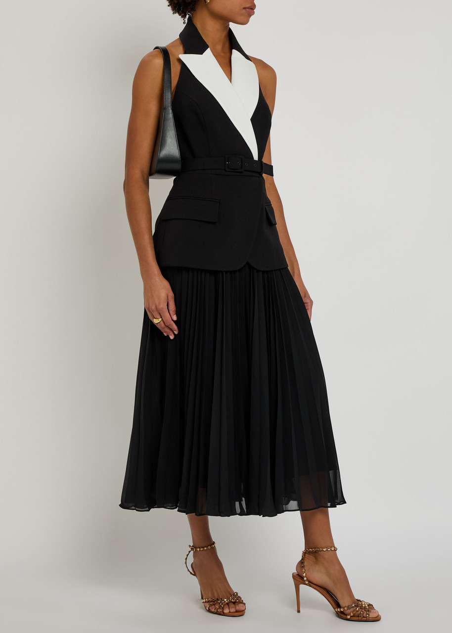 Rebecca Vallance Emma Layered Crepe and Chiffon Midi Dress - 4