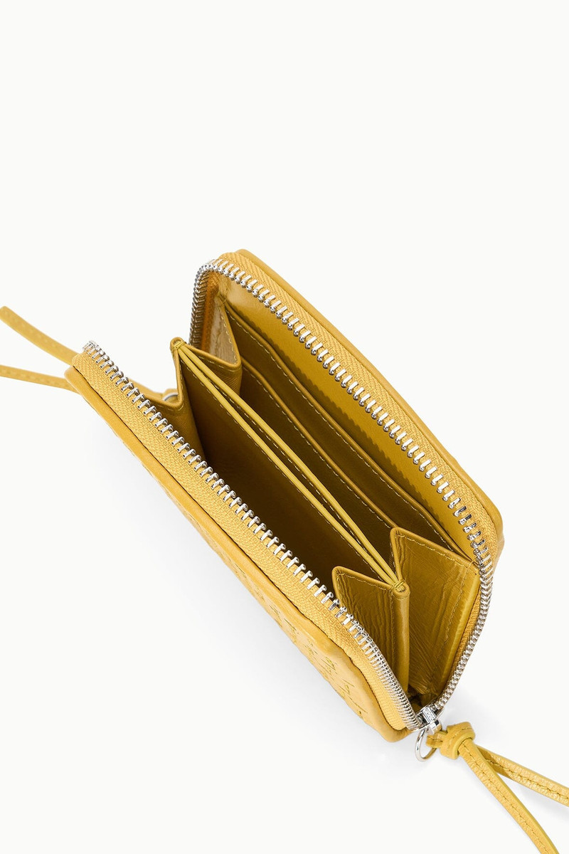 STAUD MAE HAND-WOVEN WALLET GOLDENROD 4