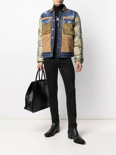 DSQUARED2 patchwork denim jacket outlook