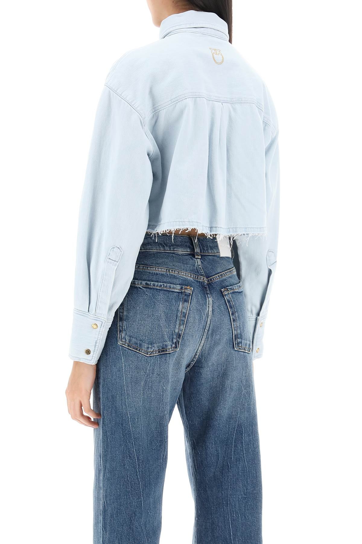 Pergusa Cropped Denim Shirt - 2