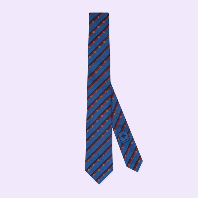 Interlocking G silk jacquard tie 1