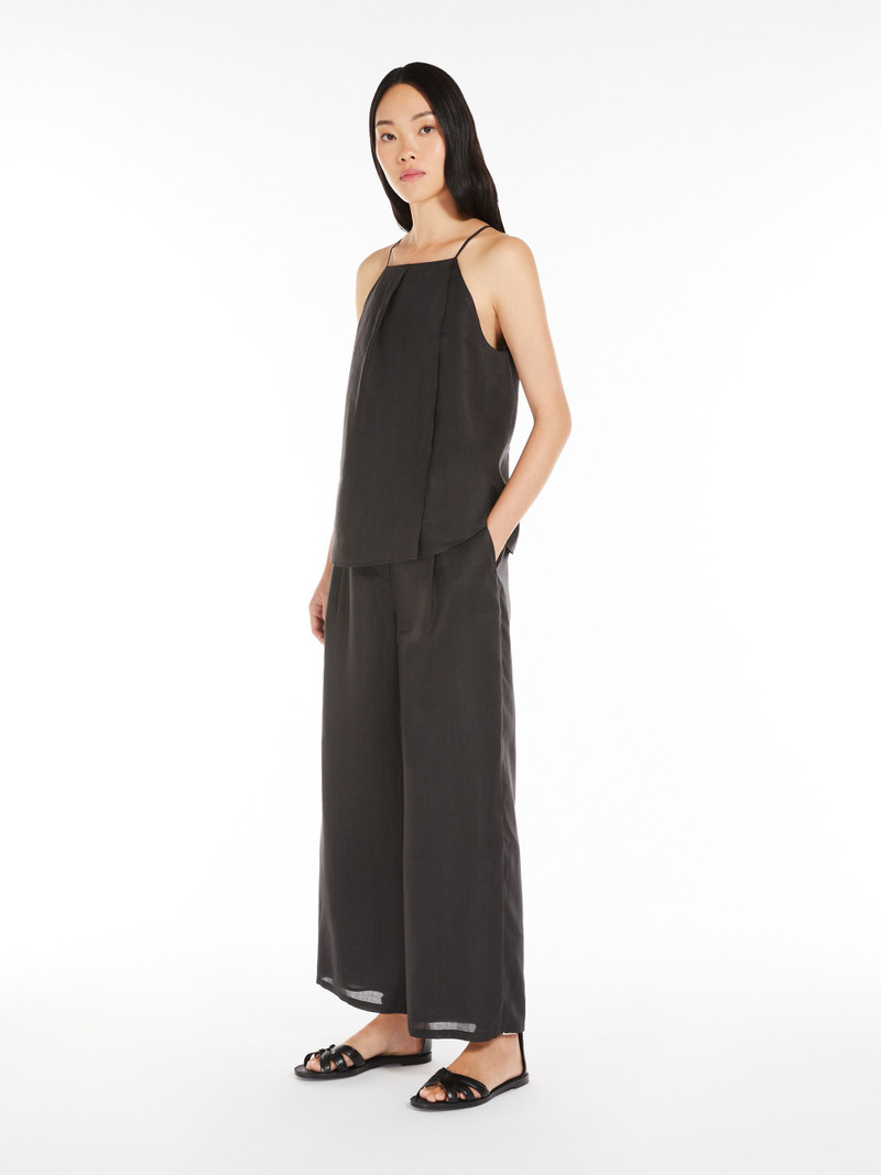 Max Mara SUMMER Ramie gauze top outlook