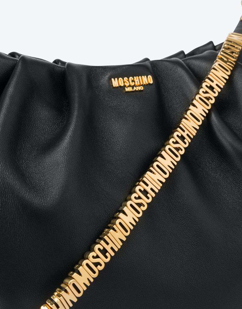 MINI LETTERING NAPPA LEATHER HOBO BAG 4