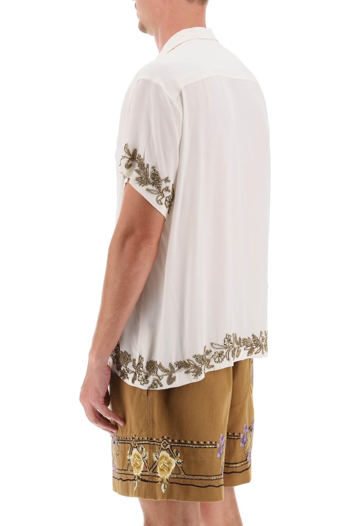 SILK SHIRT WITH FLORAL BEADWORKS - 4