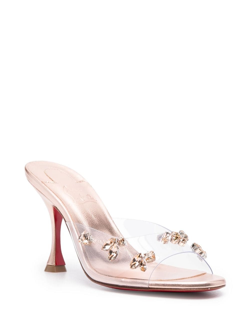 Degraqueen 85mm embellished mules - 2