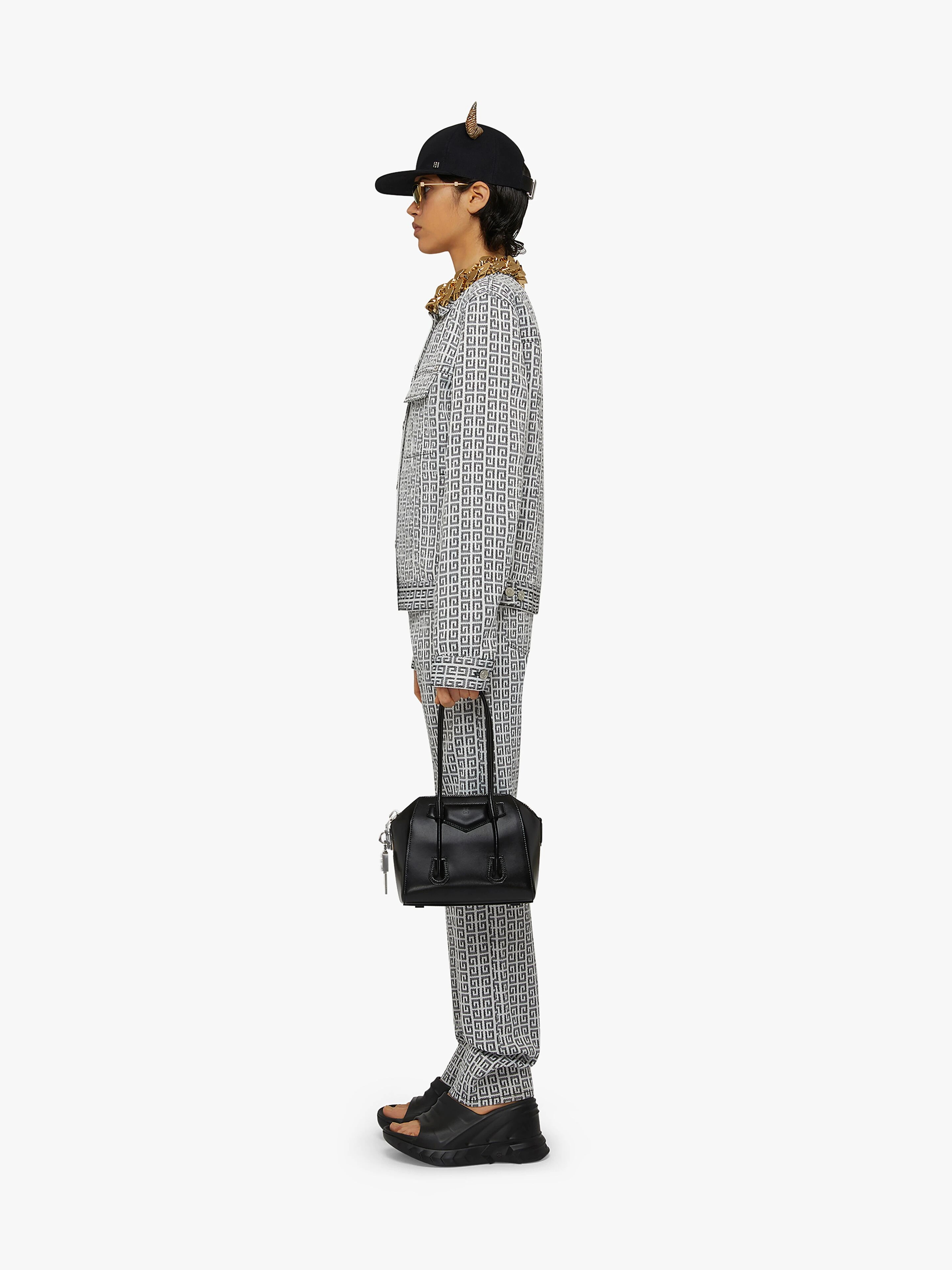 4G JACQUARD DENIM EFFECT PANTS - 3