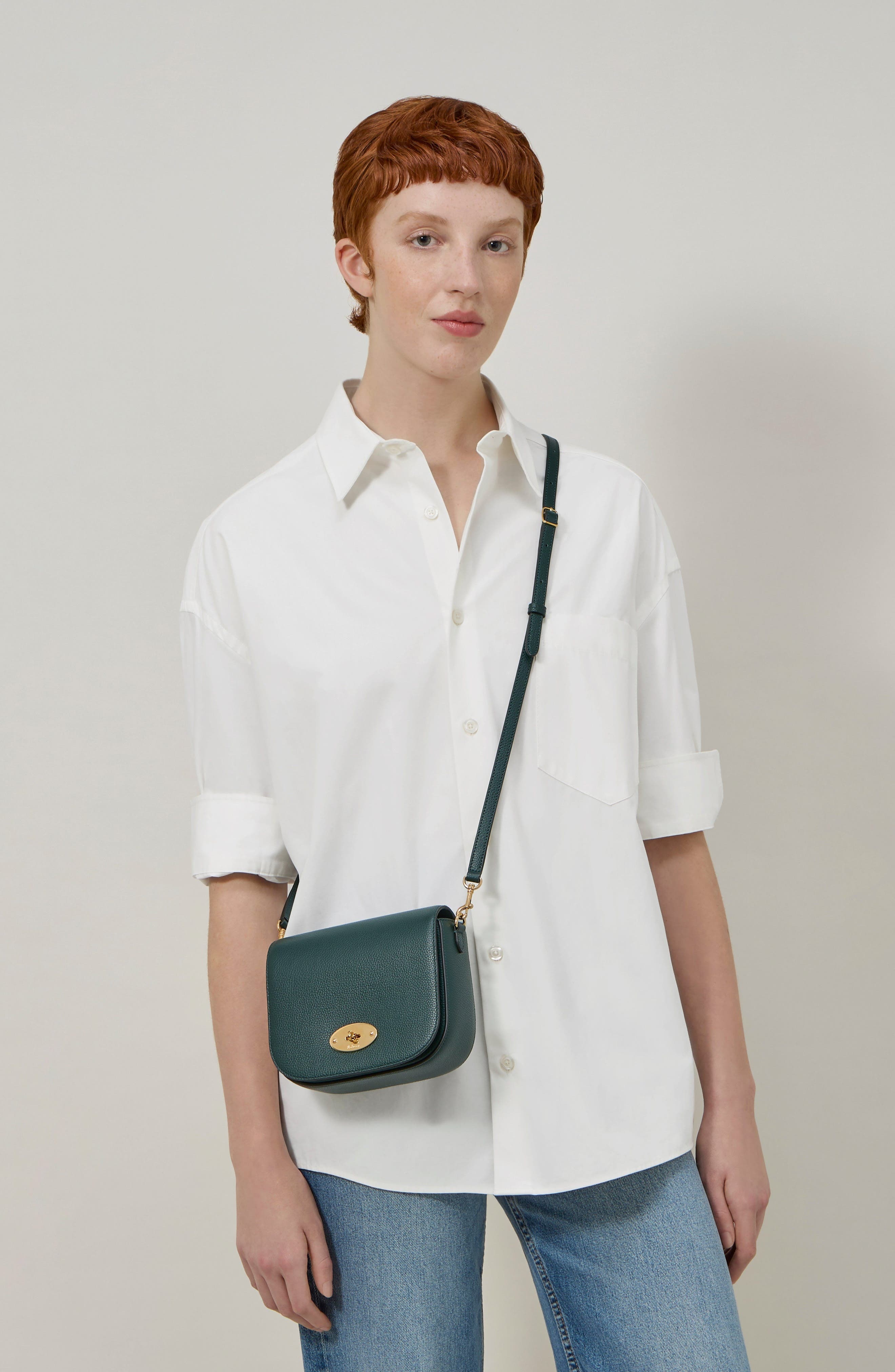 Mulberry Small Darley Leather Crossbody Bag in Mulberry Green at Nordstrom - 2