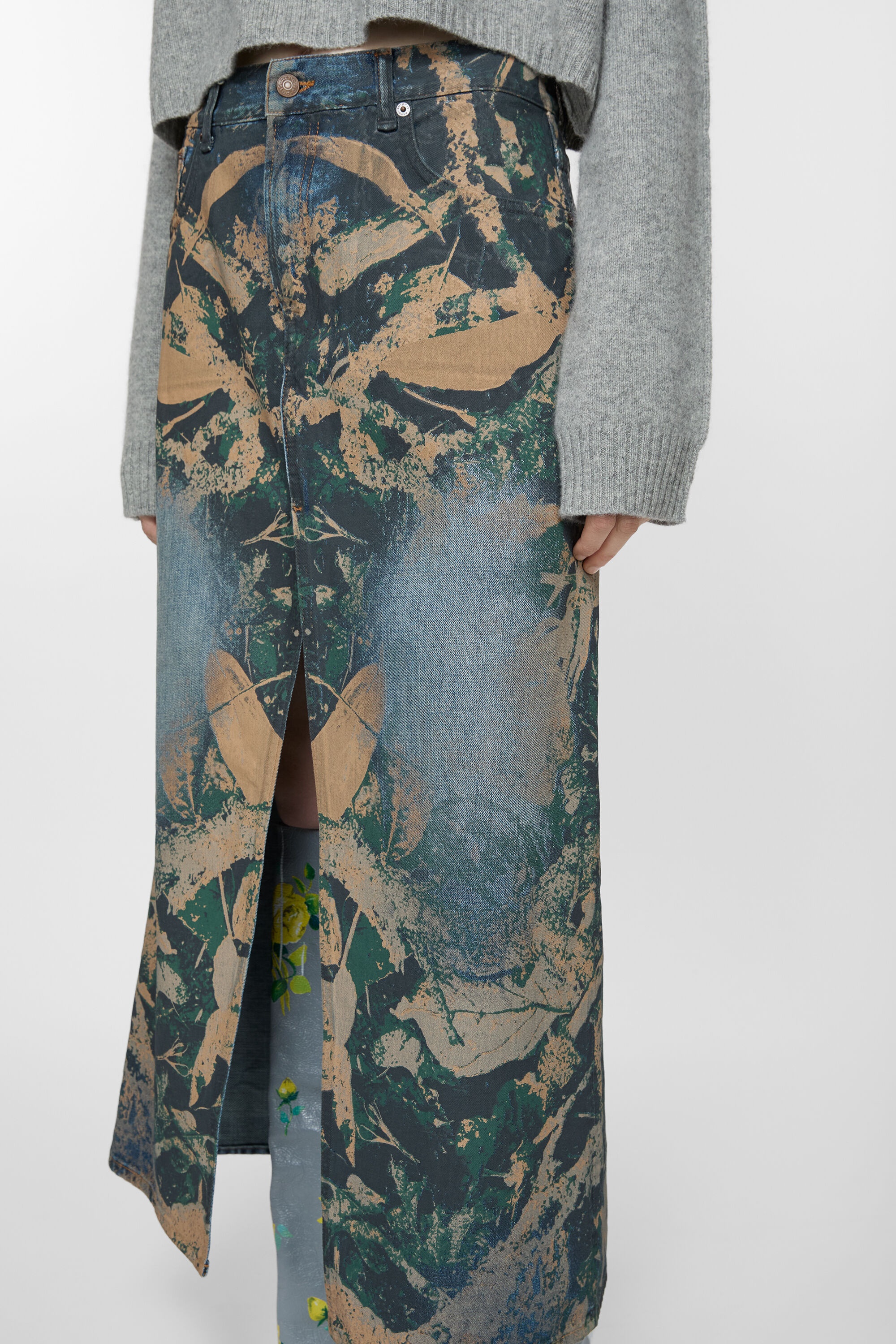 Denim skirt - Brown - 5