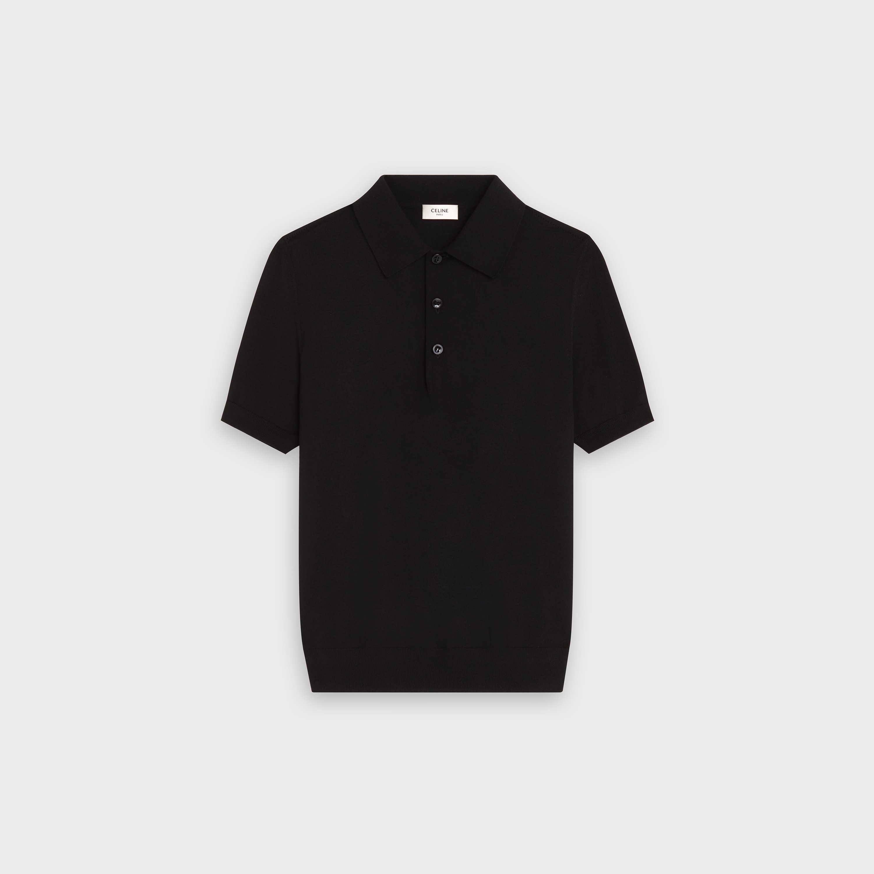 SHORT-SLEEVED POLO SHIRT IN MERINO WOOL - 1