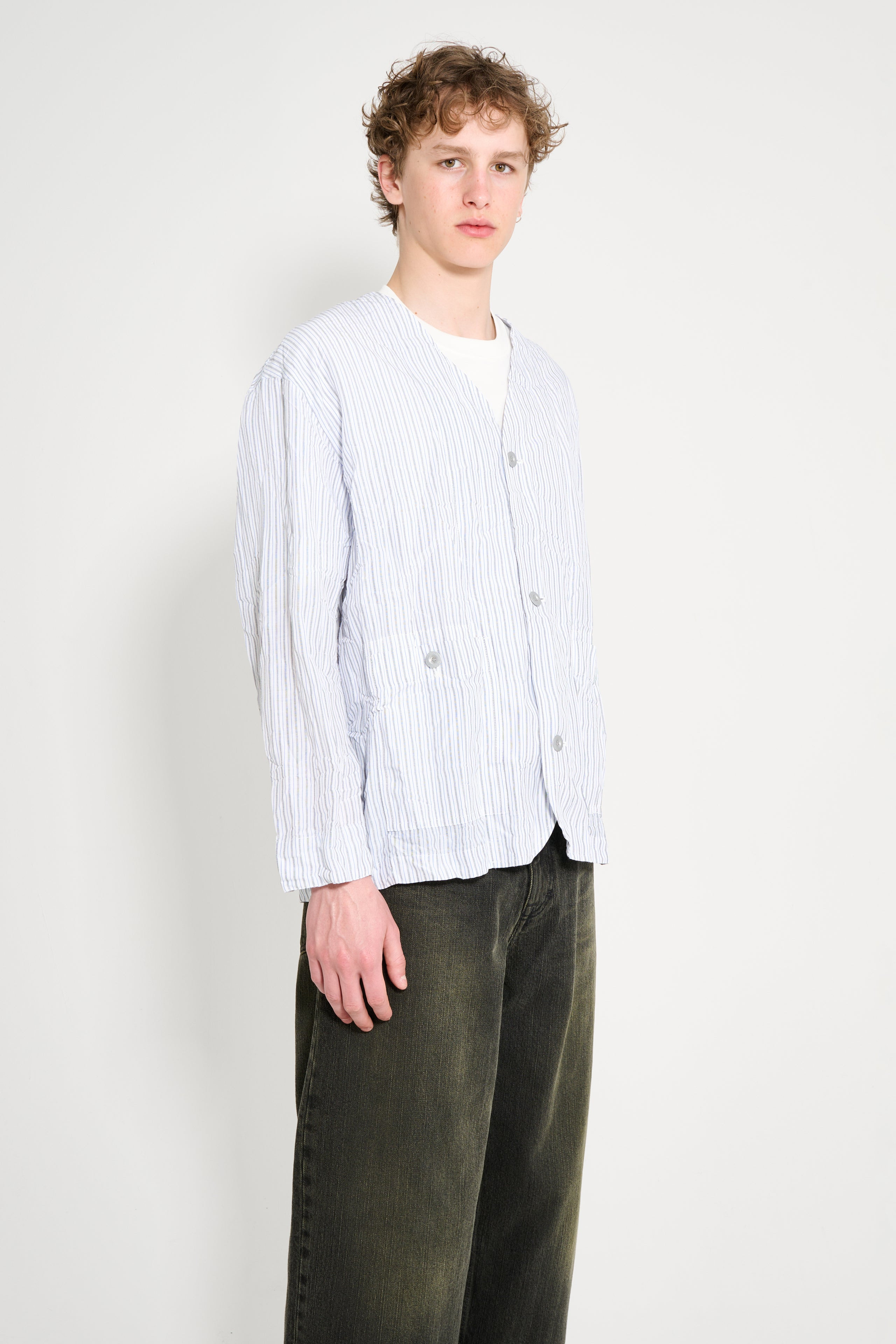 COMME DES GARÇONS HOMME JACKET WHITE STRIPES - 4