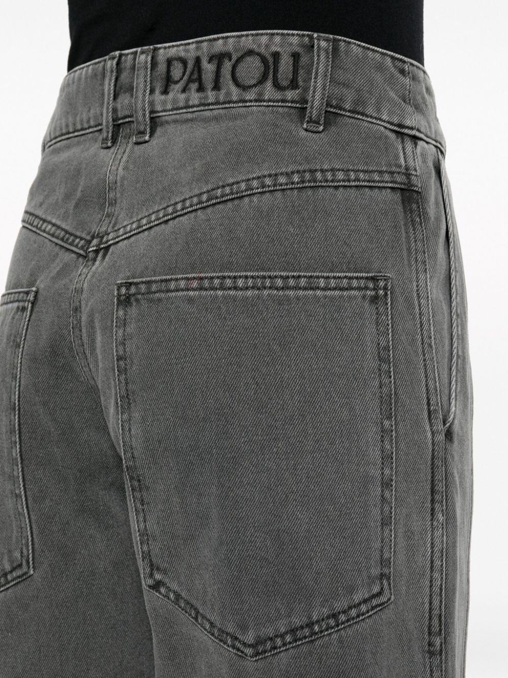 embroidered-logo straight-leg jeans - 5