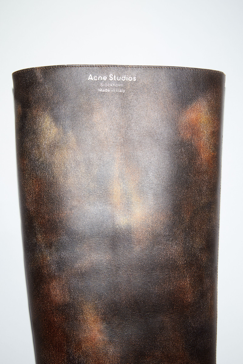 Leather heel boots - Multi brown 5