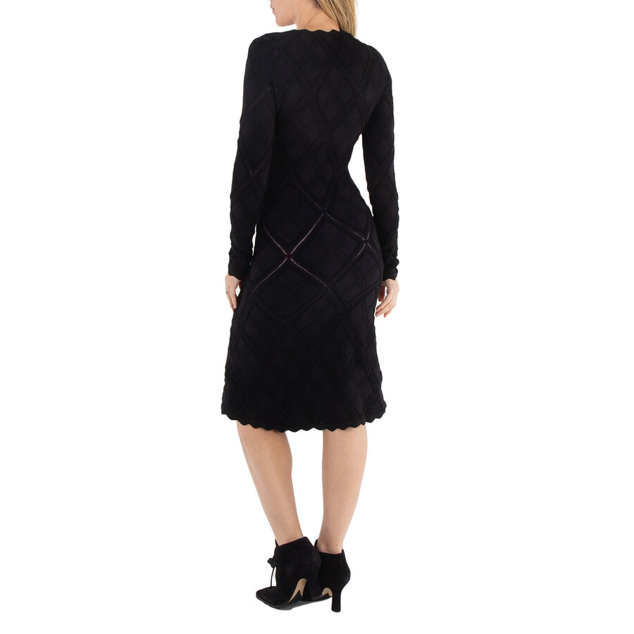 Burberry Aran Long-Sleeved Flared Knitted Dress - 6