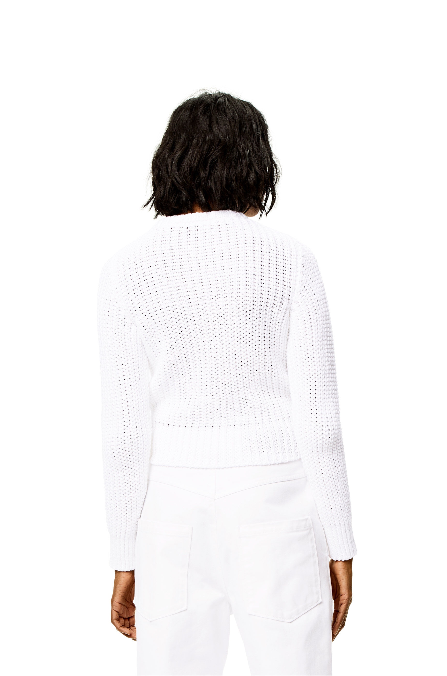 Ripped chain sweater in hem and linen - 4