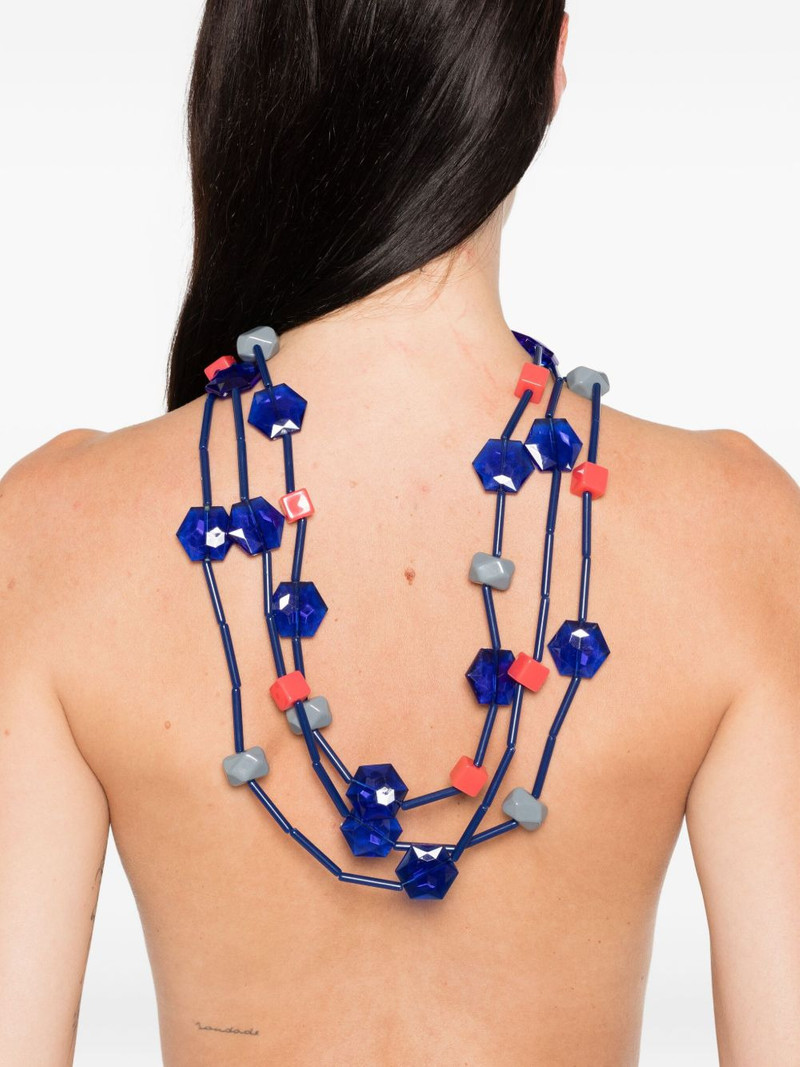 EMPORIO ARMANI geometric-bead necklace outlook