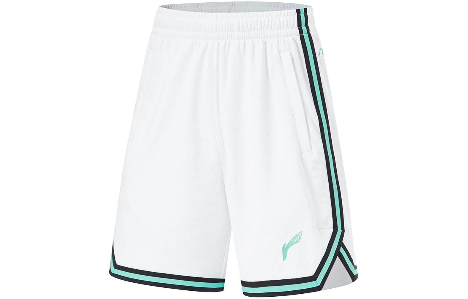 Li-Ning CBA Logo Basketball Suit 'White Green' AATU019-7 - 5