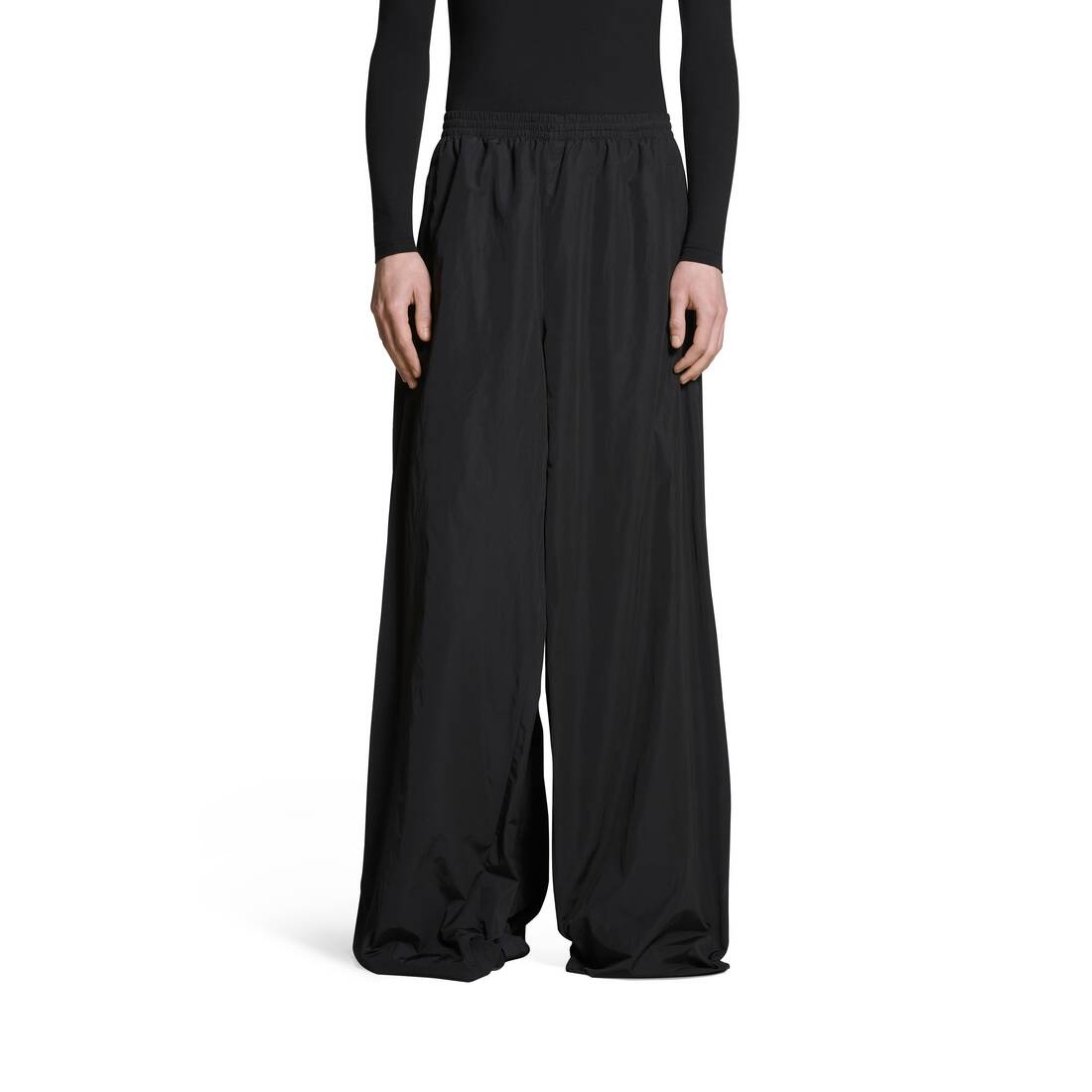 パンツ BALENCIAGA Black Viscose Palazzo Pant Balenciaga drawstring-waist wide-leg Trousers | Black