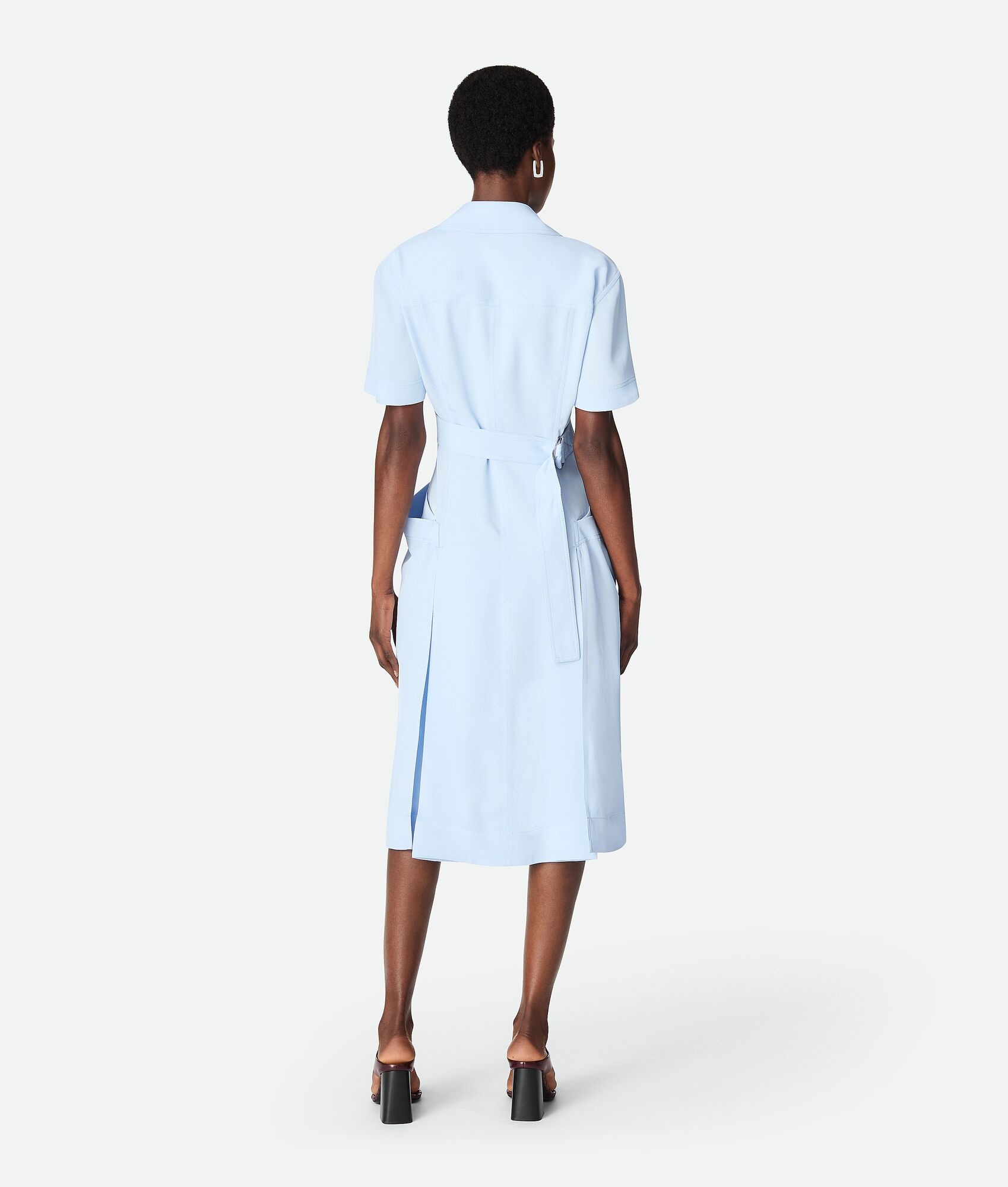 Viscose And Silk Twill Dress - 3