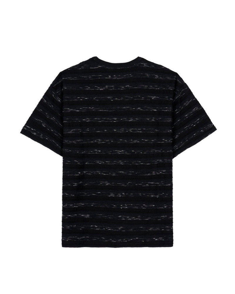 BRAIN DEAD Casey Striped T-shirt - Black/Black outlook