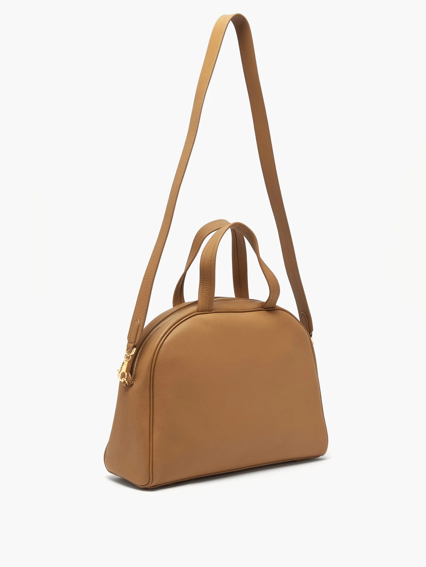 Grained-leather bowling bag - 4