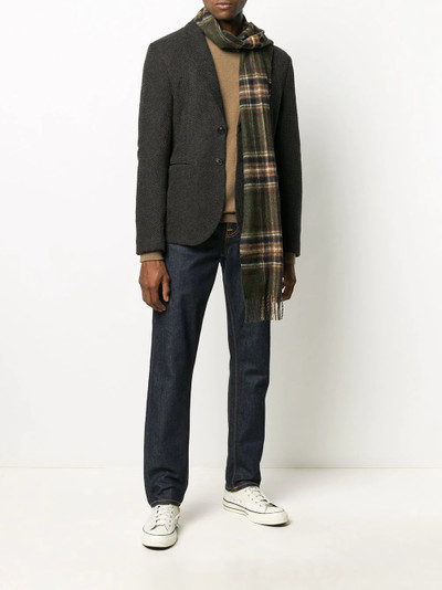 Barbour plaid-pattern knitted scarf outlook