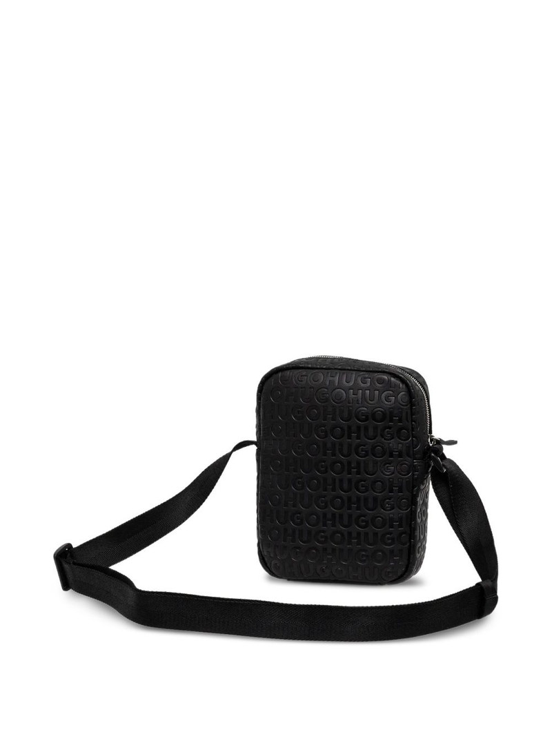 HUGO debossed-logo messenger bag outlook