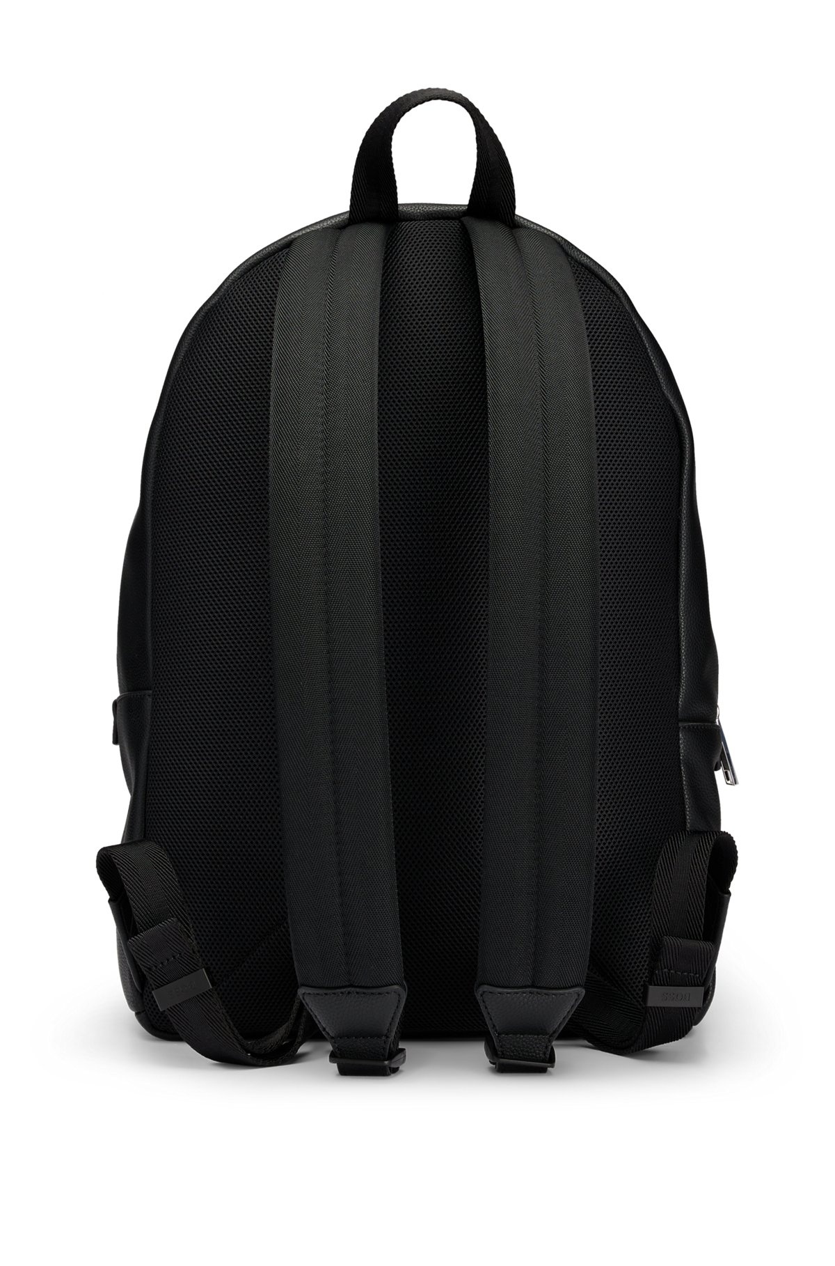 FAUX-LEATHER BACKPACK WITH LOGO AND SIGNATURE STRIPE - 2