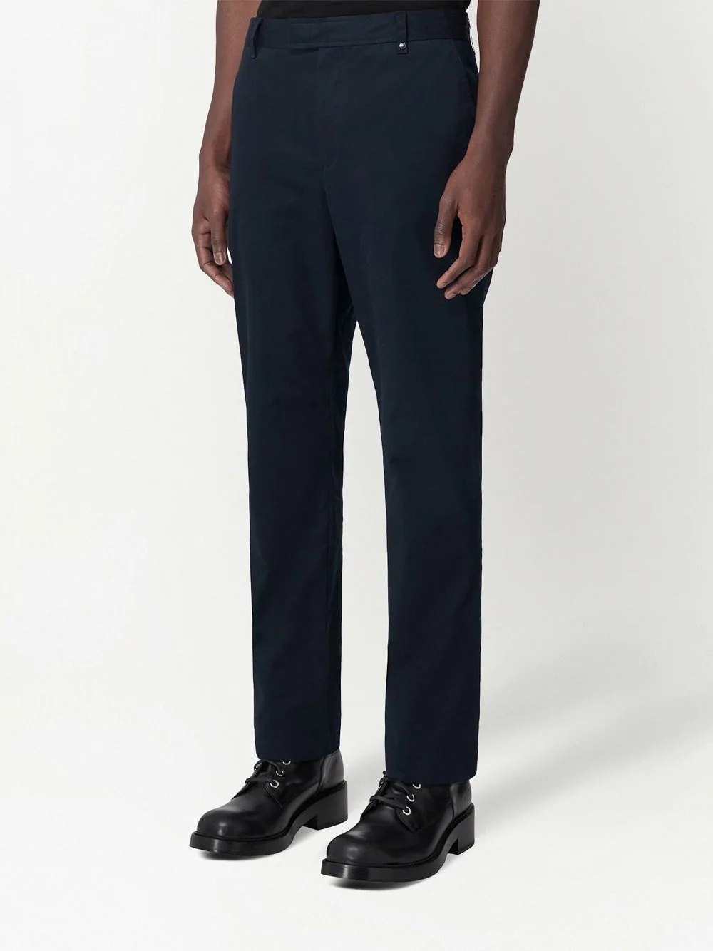 embroidered monogram straght-leg trousers - 3