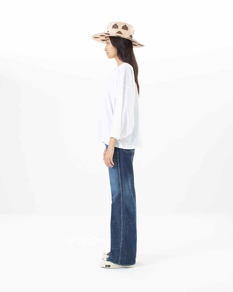 STRAW BOATER HAT W ONE COLOR - 3