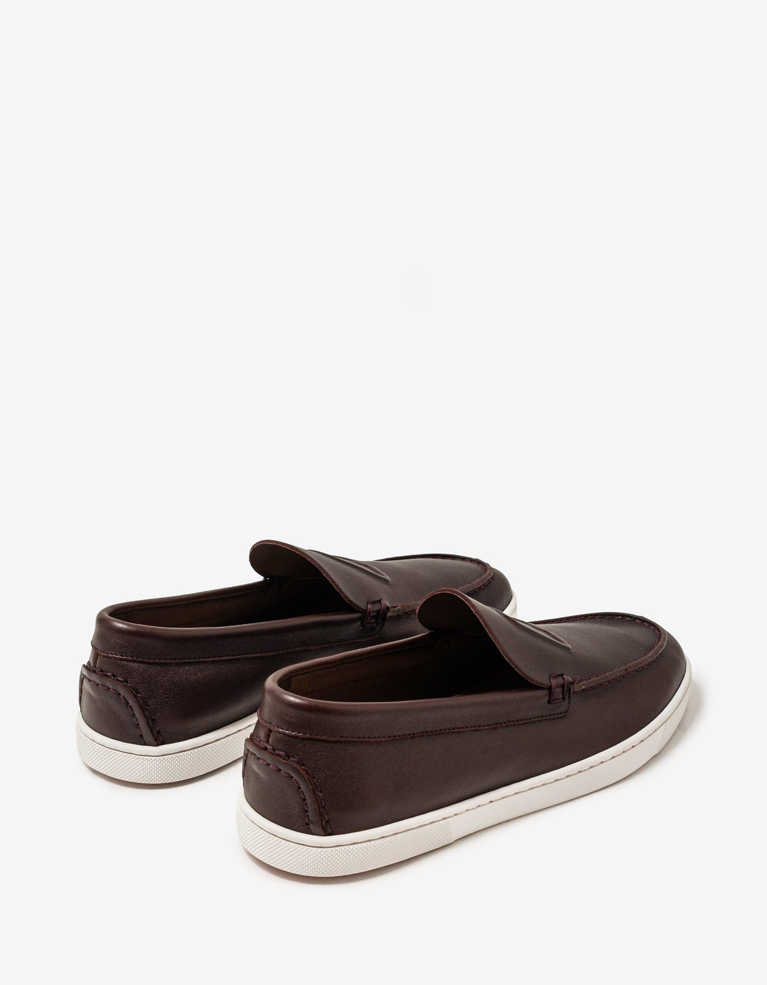 Christian Louboutin Varsiboat Brown Leather Boat Shoes - 7