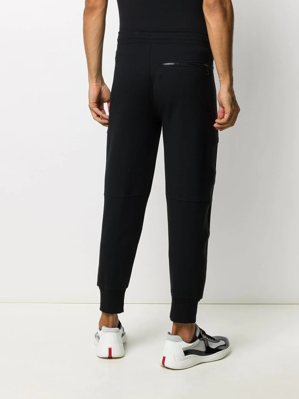 ribbed panel track pants - 4