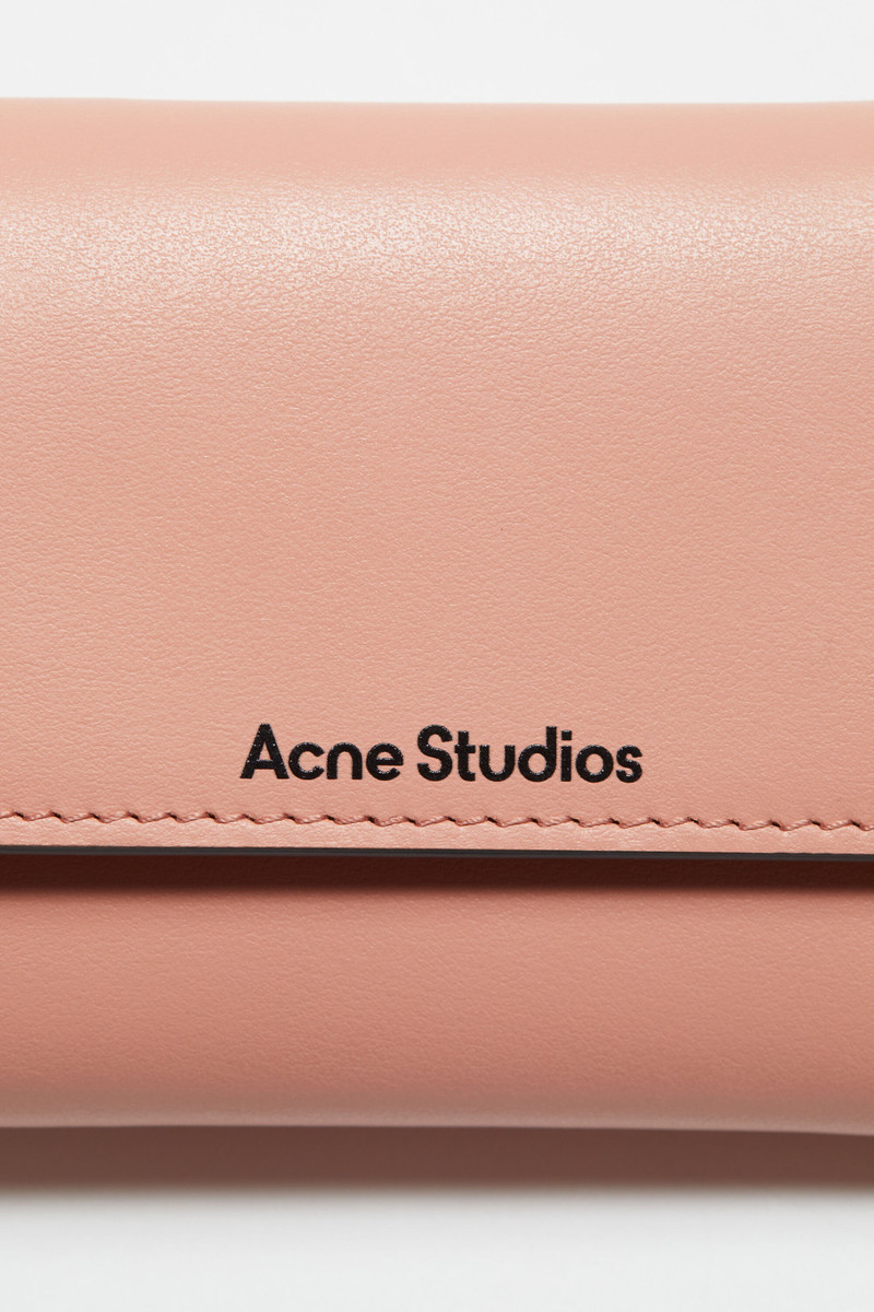 Trifold leather wallet - Salmon pink 5