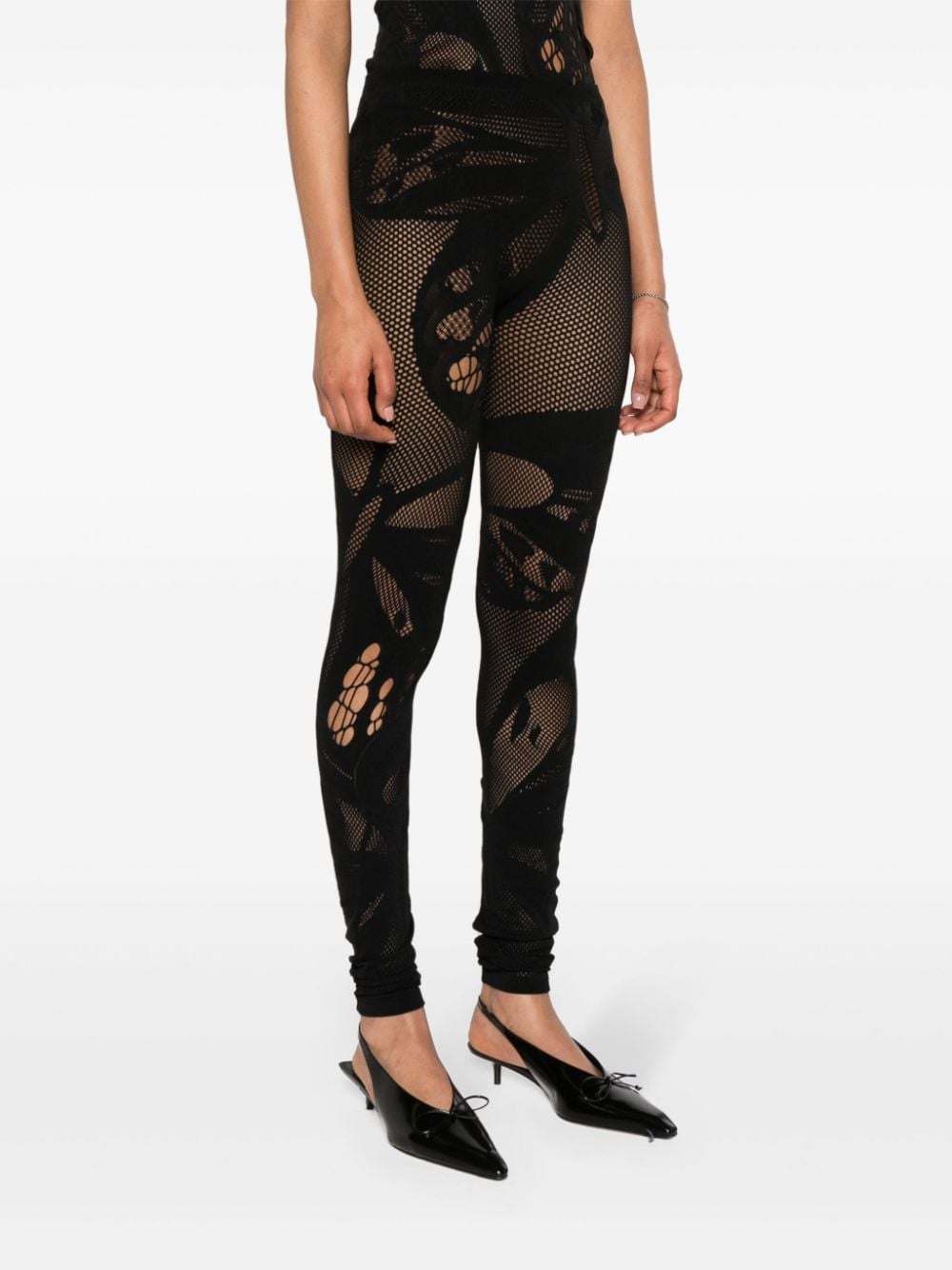 high-waist panelled leggings - 3