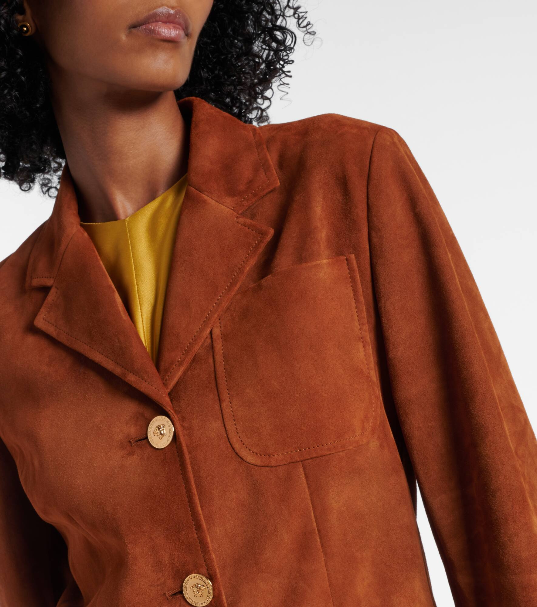 Medusa suede blazer - 4