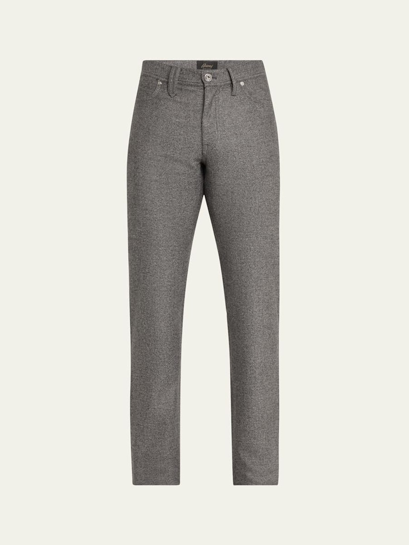 Men's Meribel Wool Flannel 5-Pocket Pants 1