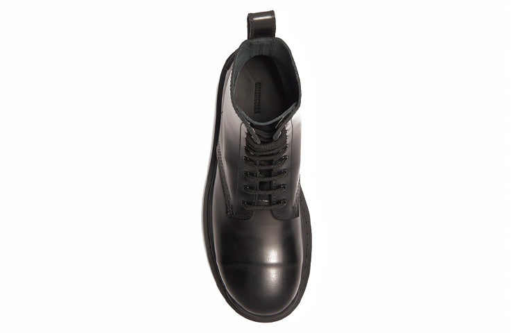 (WMNS) Balenciaga Strike Lace-Up Boot 'Black' 590974WA9601000 - 4