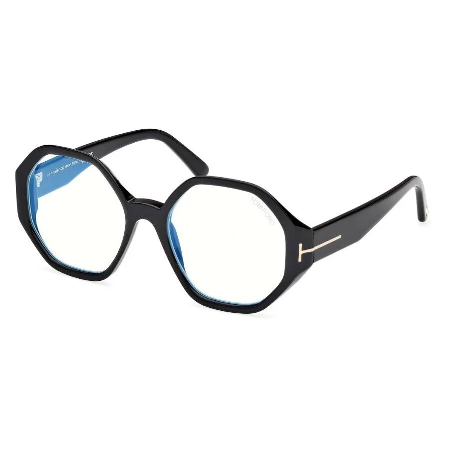 Tom Ford Blue Light Block Geometric Ladies Eyeglasses FT5967-B 001 53 - 1