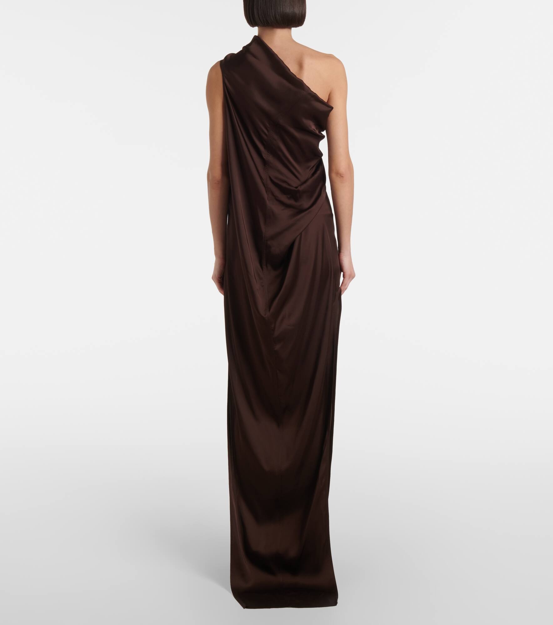 Athena draped one-shoulder gown - 3