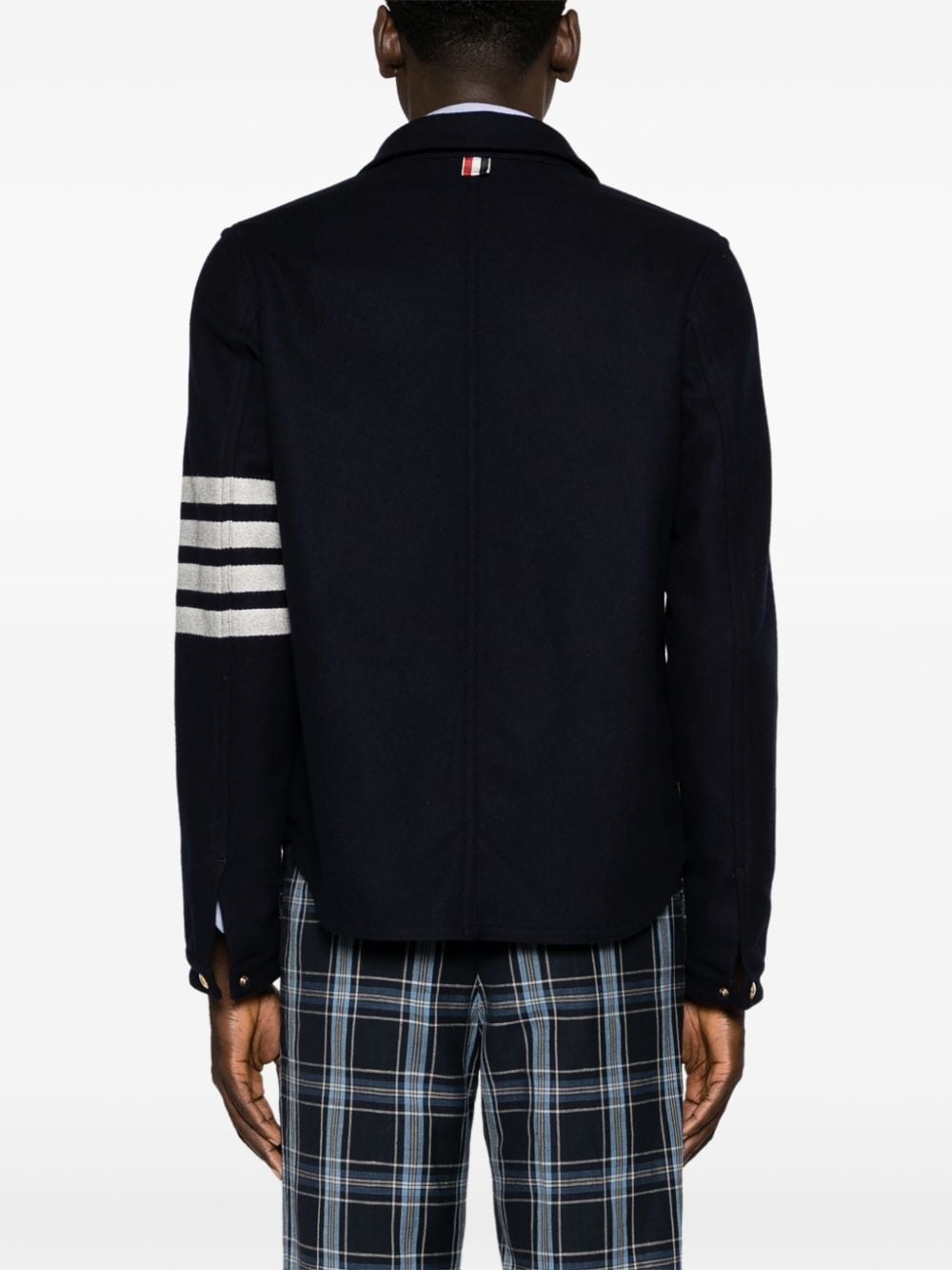 4-Bar stripe shirt jacket - 4