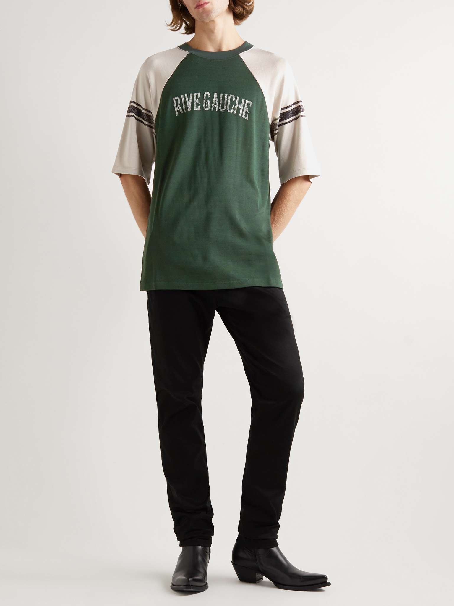 Printed Colour-Block Jersey T-Shirt - 2
