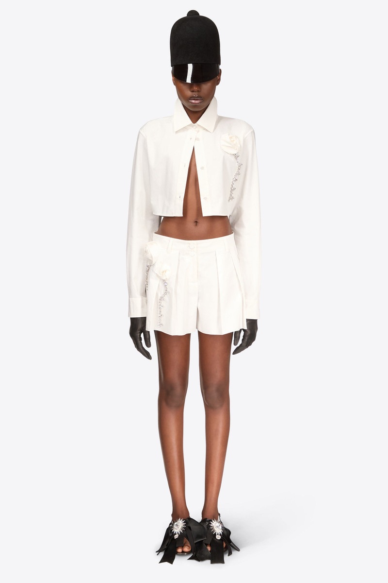 CRYSTAL ROSETTE POPLIN SKORT 5