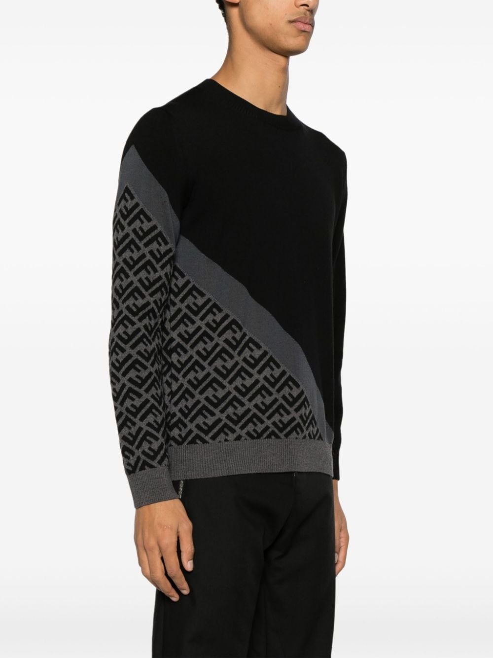 FF-pattern intarsia-knit jumper - 3