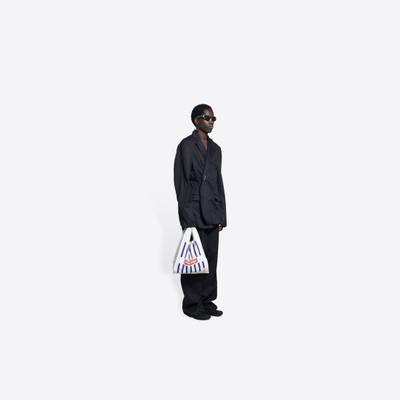 BALENCIAGA Men's Monday Shopper Bag Paper Printed  in White outlook