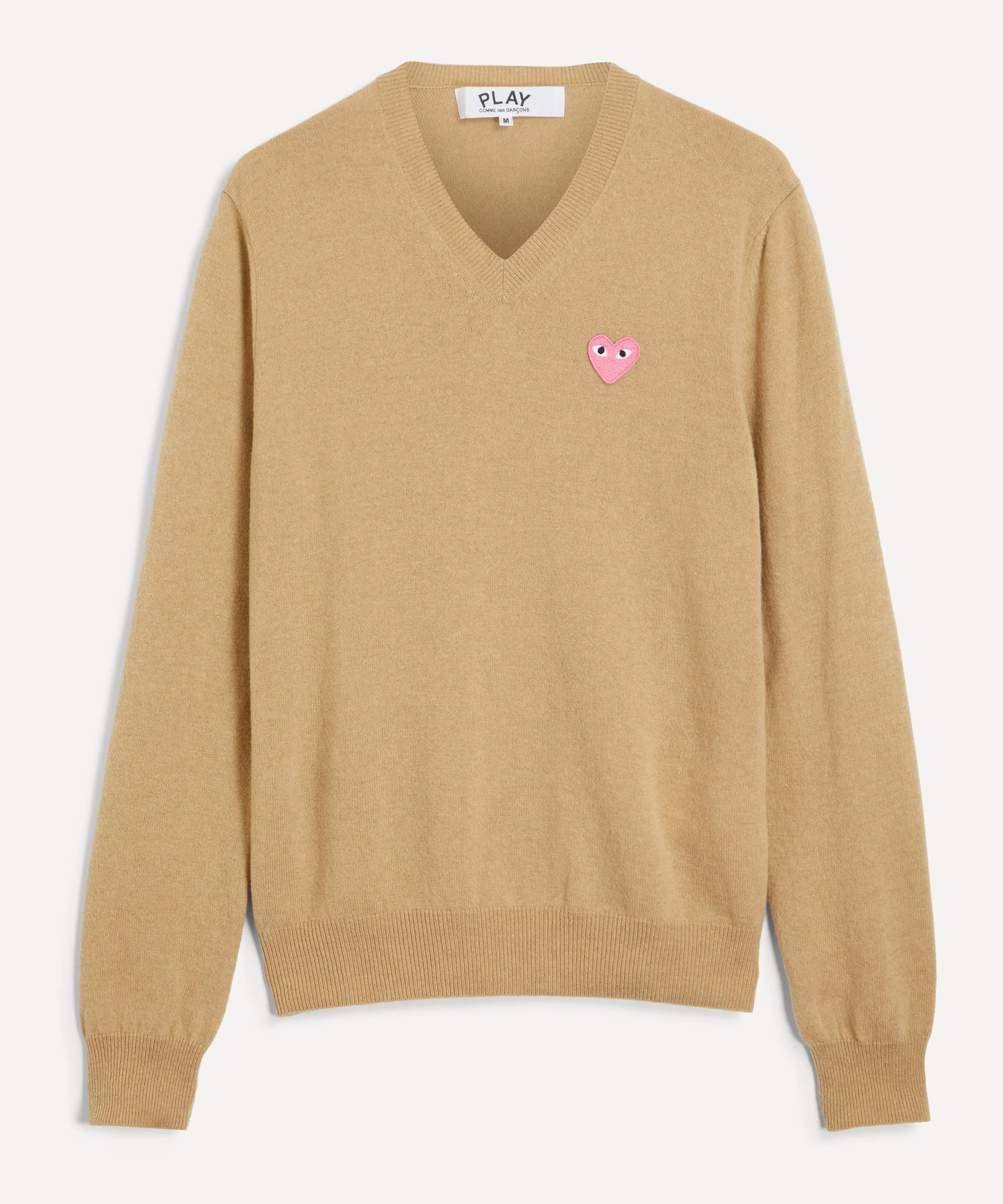 Small Pink Heart V-Neck Jumper - 1