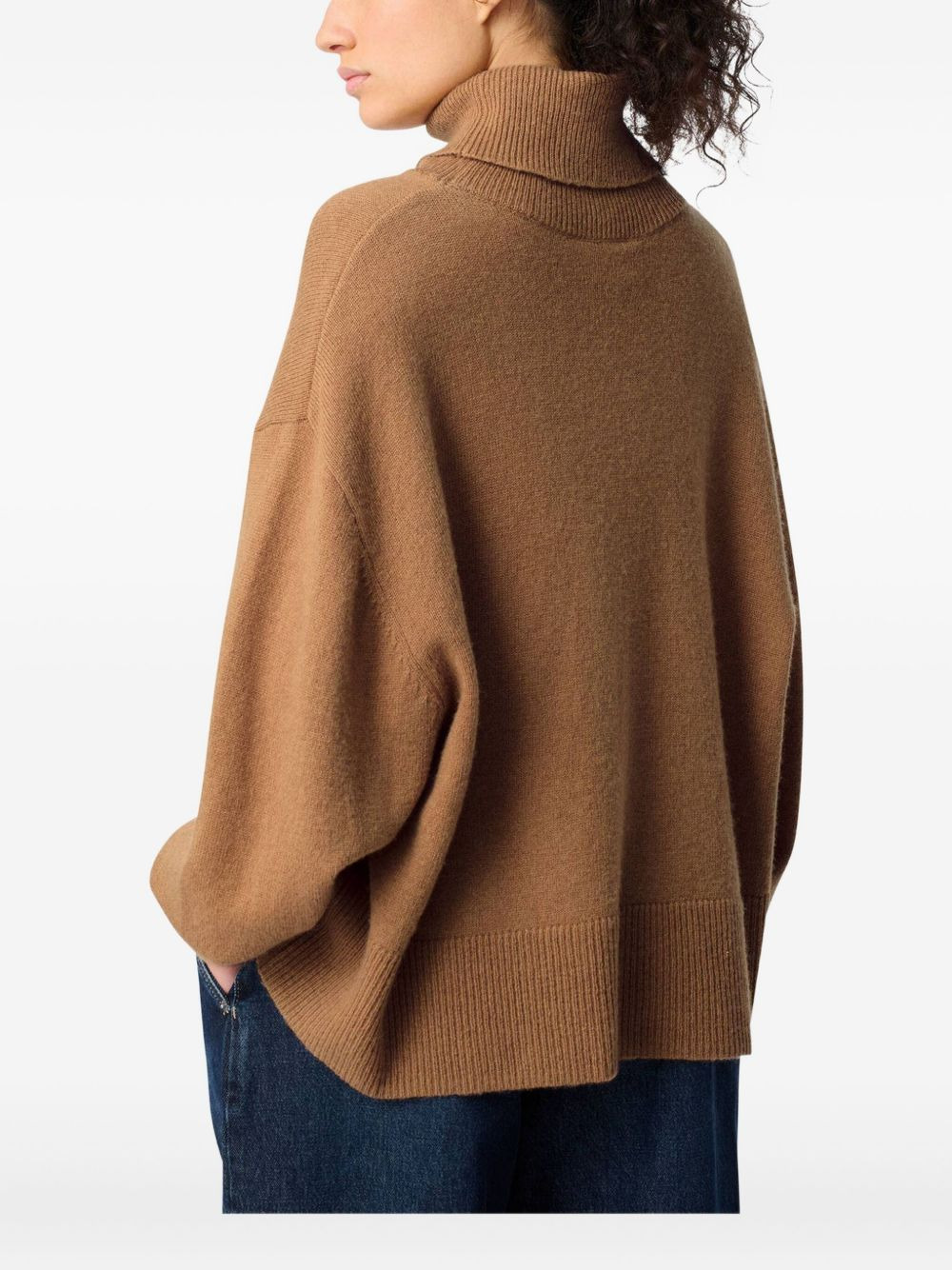 turtleneck split-hem sweater - 4