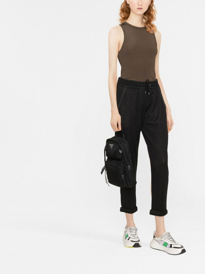 Brunello Cucinelli Monili-embellished cropped track pants outlook