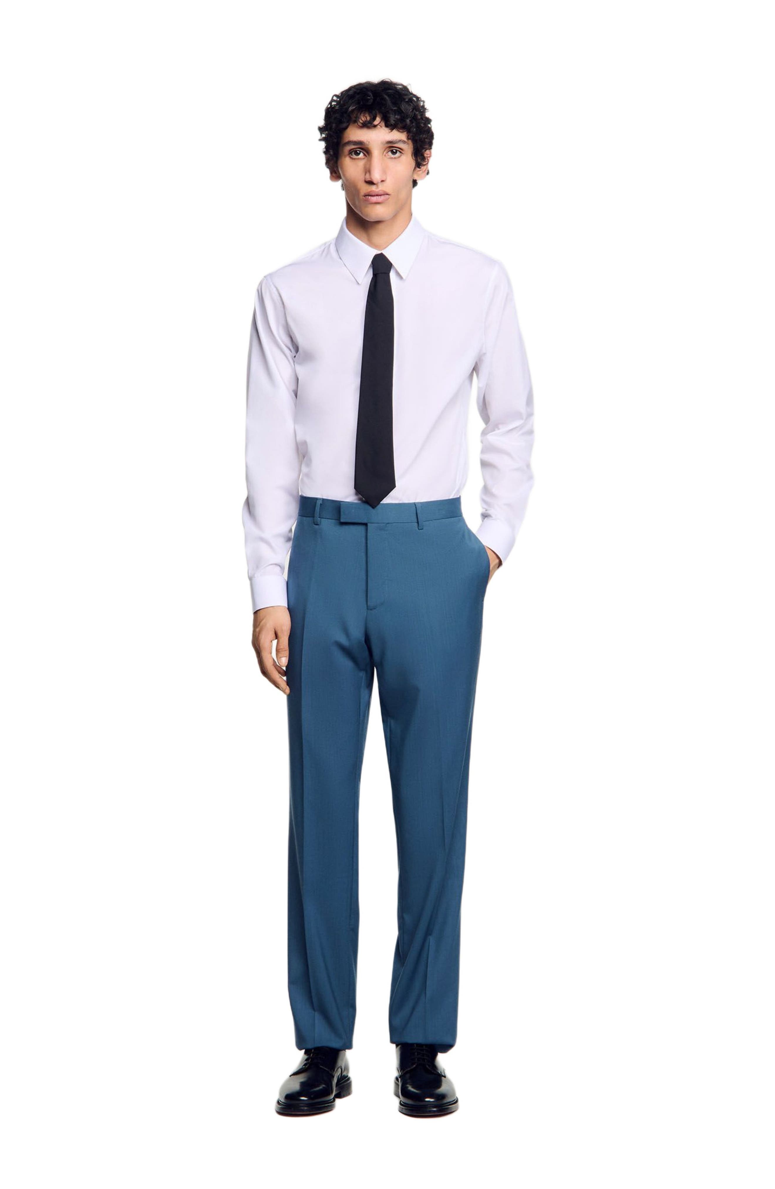 SANDRO Wool suit trousers in Thunderstorm Blue at Nordstrom - 1