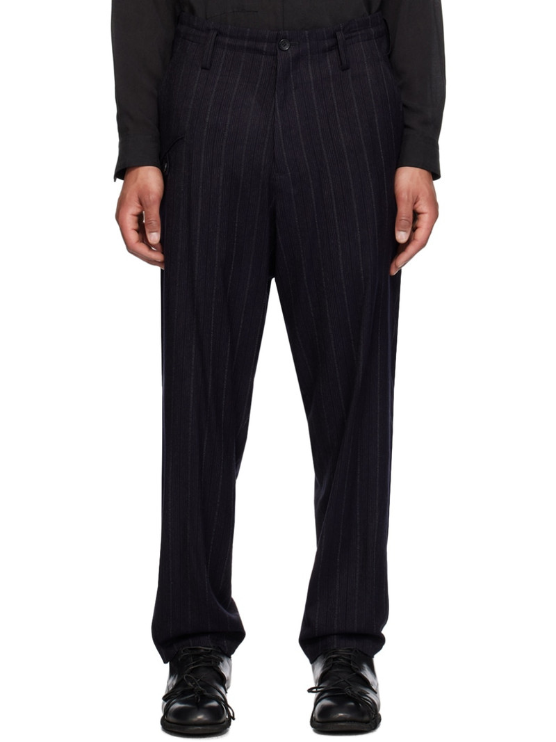 Black Stripe Trousers - 1