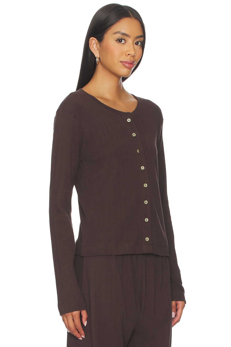 Pointelle Classic Crew Cardigan - 2